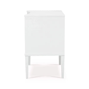 Bow Nightstand In Architectural White-Blue Hand Home
