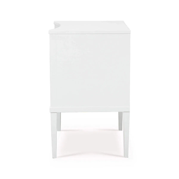 Bow Nightstand In Architectural White-Blue Hand Home