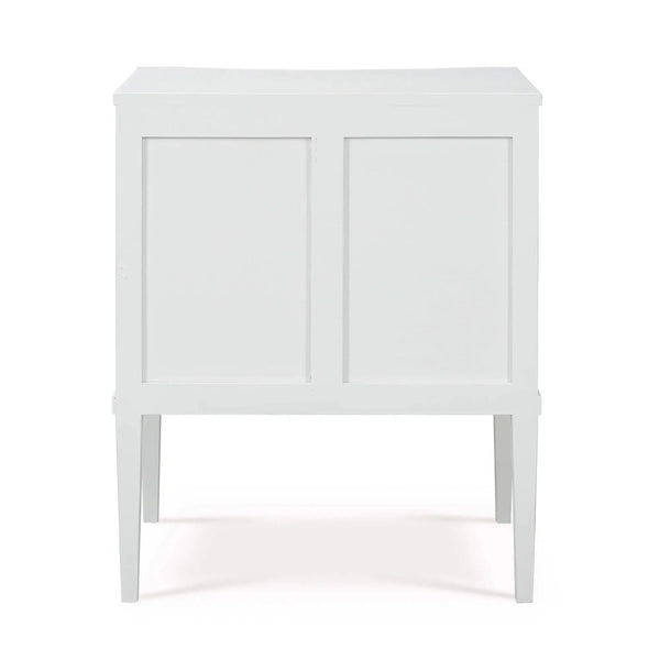 Bow Nightstand In Architectural White-Blue Hand Home