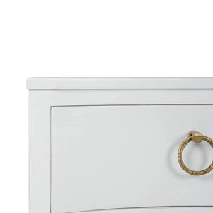 Bow Nightstand In Architectural White-Blue Hand Home