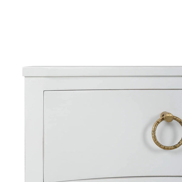Bow Nightstand In Architectural White-Blue Hand Home