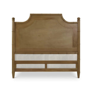 Chelsea Upholstered Bed Queen In Antique French Oak-Blue Hand Home