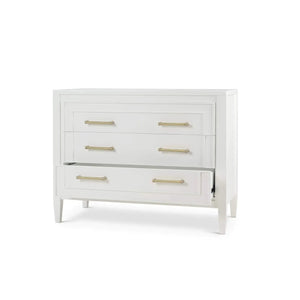 Belgravia 3 Drawer Dresser In True White-Blue Hand Home