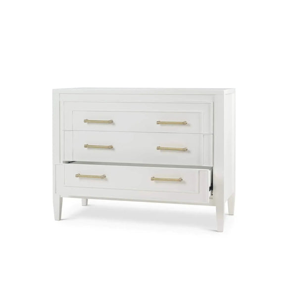 Belgravia 3 Drawer Dresser In True White-Blue Hand Home