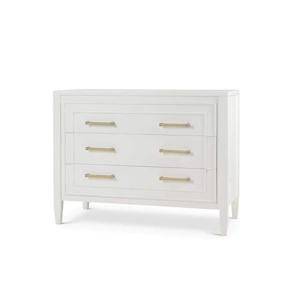 Belgravia 3 Drawer Dresser In True White-Blue Hand Home