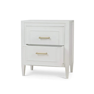 Belgravia Bedside Table In True White-Blue Hand Home