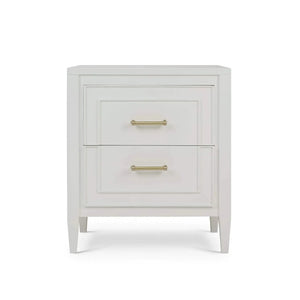 Belgravia Bedside Table In True White-Blue Hand Home