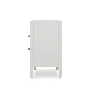 Belgravia Bedside Table In True White-Blue Hand Home