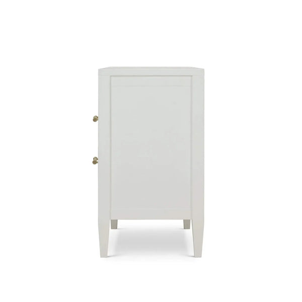 Belgravia Bedside Table In True White-Blue Hand Home