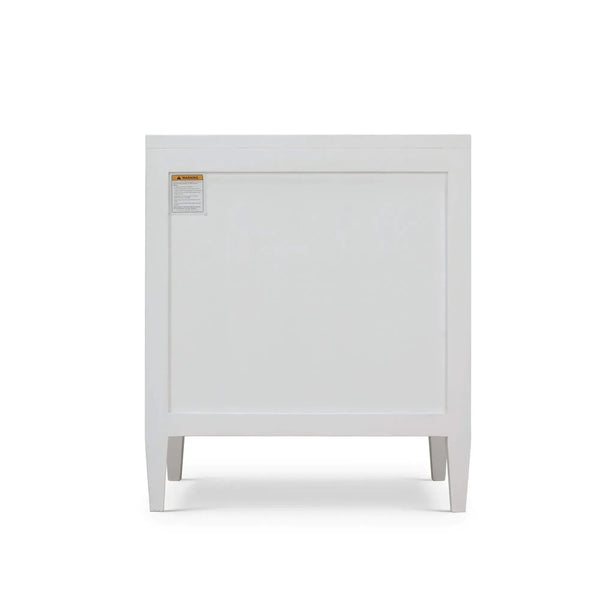 Belgravia Bedside Table In True White-Blue Hand Home