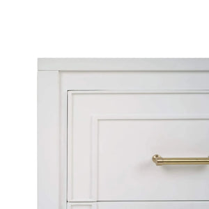 Belgravia Bedside Table In True White-Blue Hand Home