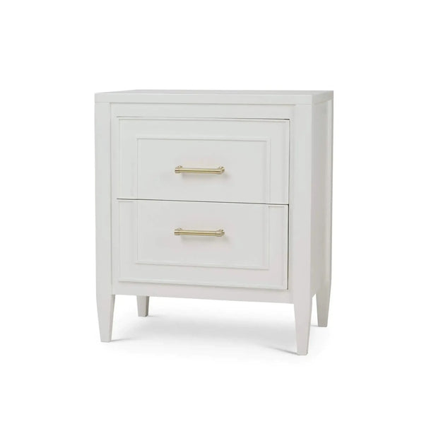 Belgravia Bedside Table In True White-Blue Hand Home
