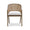 Mayfair Chair in Sandbar w/ Arctic White Performance Fabric & Rattan Natural on Back-Blue Hand Home