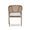 Mayfair Chair in Sandbar w/ Arctic White Performance Fabric & Rattan Natural on Back-Blue Hand Home