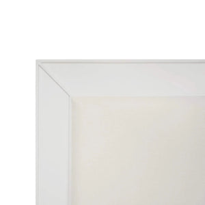 Belgravia Bed Queen In True White W/ Arctic White Performance Fabric-Blue Hand Home