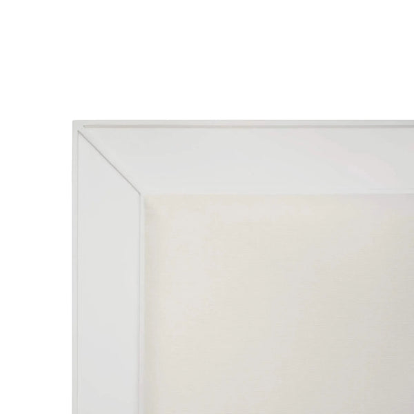 Belgravia Bed Queen In True White W/ Arctic White Performance Fabric-Blue Hand Home