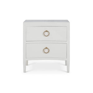 Mornington Linen Wrapped Nightstand In True White-Blue Hand Home