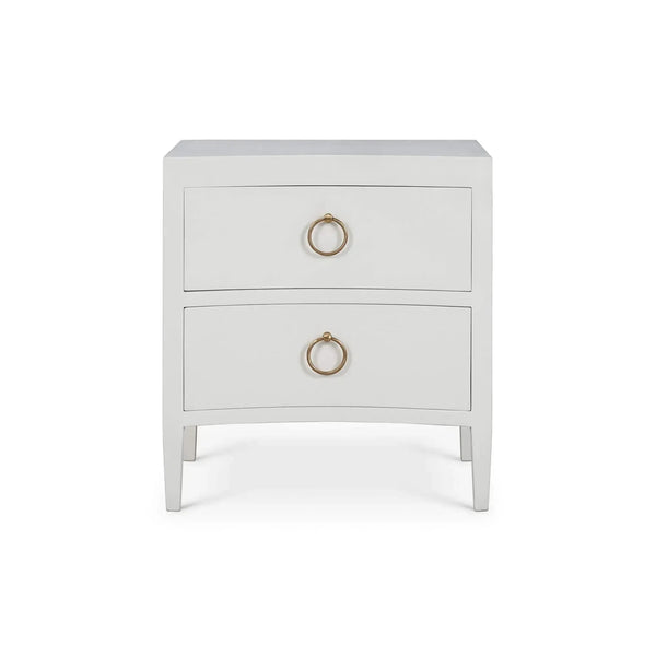 Mornington Linen Wrapped Nightstand In True White-Blue Hand Home