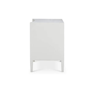 Mornington Linen Wrapped Nightstand In True White-Blue Hand Home