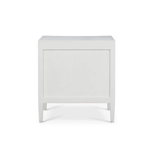Mornington Linen Wrapped Nightstand In True White-Blue Hand Home