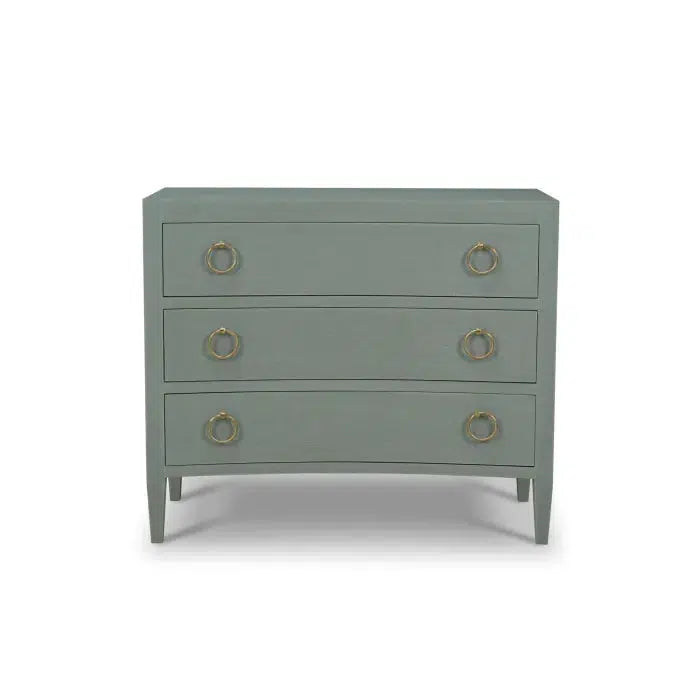 Mornington Linen Wrapped 3 Drawer Dresser In Pale Blue-Blue Hand Home