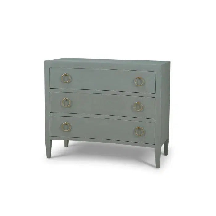 Mornington Linen Wrapped 3 Drawer Dresser In Pale Blue-Blue Hand Home