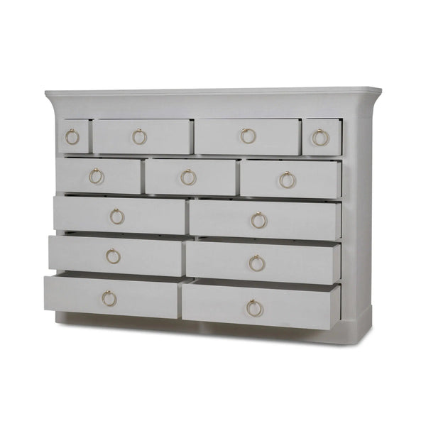 Large Claremont Linen Wrapped Dresser-Blue Hand Home