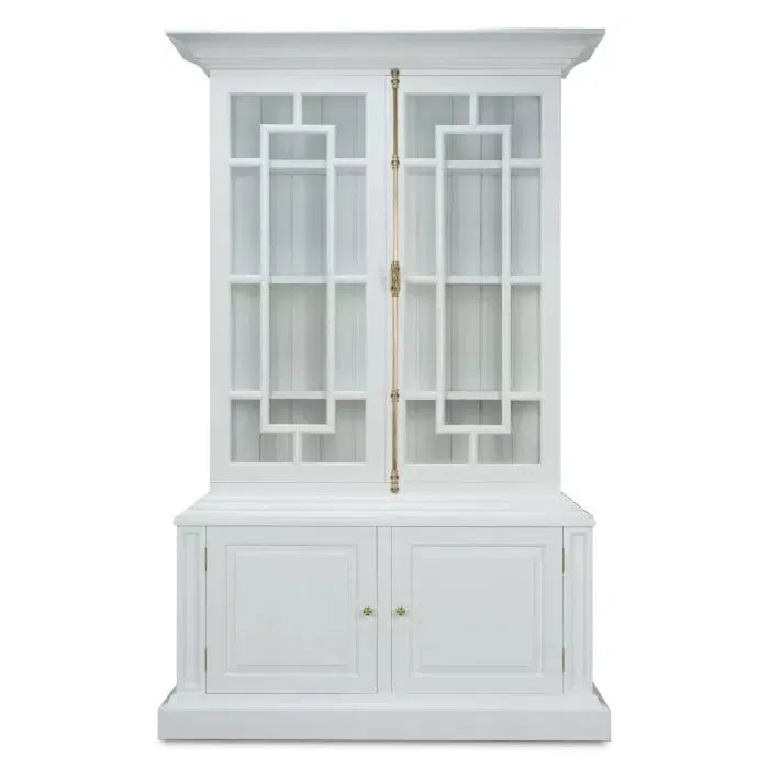 Bruges Display Cabinet in True White-Blue Hand Home