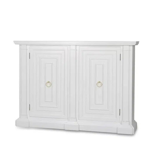 Surrey Narrow Sideboard in True White-Blue Hand Home