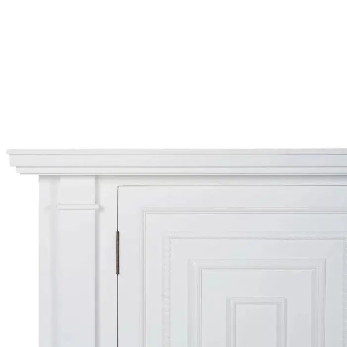 Surrey Narrow Sideboard in True White-Blue Hand Home