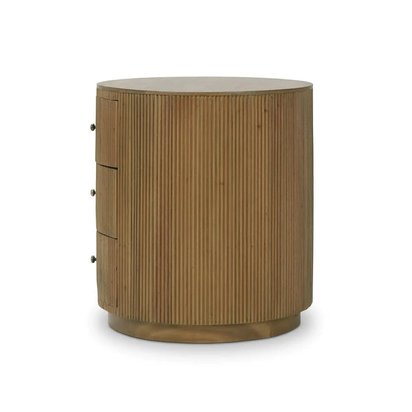 Bilbao End Table In Antique French Oak-Blue Hand Home