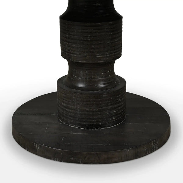 Beatnik Round Dining Table 60" In Java Brown-Blue Hand Home