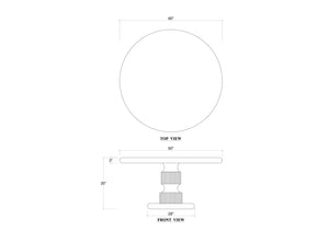 Bilbao Round Dining Table 60"-Blue Hand Home