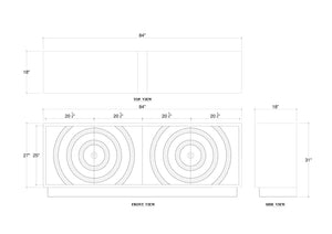 Beatnik Two Door Sideboard In Java Brown-Blue Hand Home