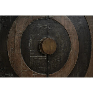 Beatnik Two Door Sideboard In Java Brown-Blue Hand Home