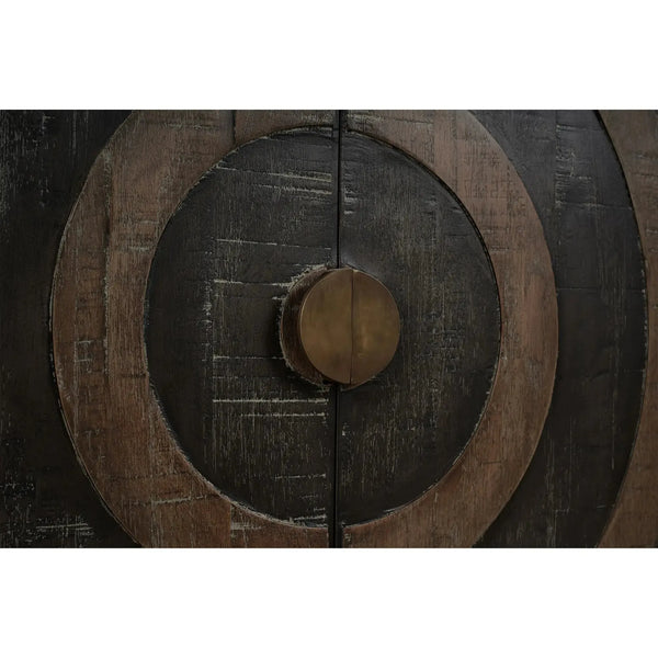 Beatnik Two Door Sideboard In Java Brown-Blue Hand Home