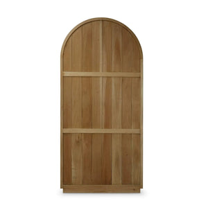 Bilbao Bookcase In Antique French Oak W/ True White Interior-Blue Hand Home