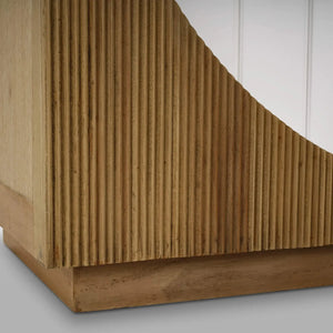 Bilbao Bookcase In Antique French Oak W/ True White Interior-Blue Hand Home