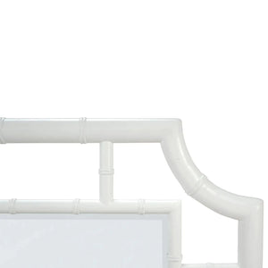 Bamboo Mirror In True White-Blue Hand Home