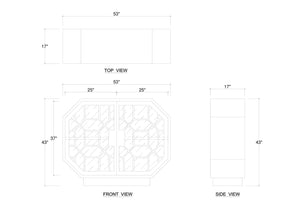 Little Hampton Glass Display Cabinet-Blue Hand Home