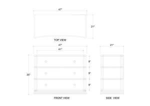 Battersea 3 Drawer Dresser-Blue Hand Home