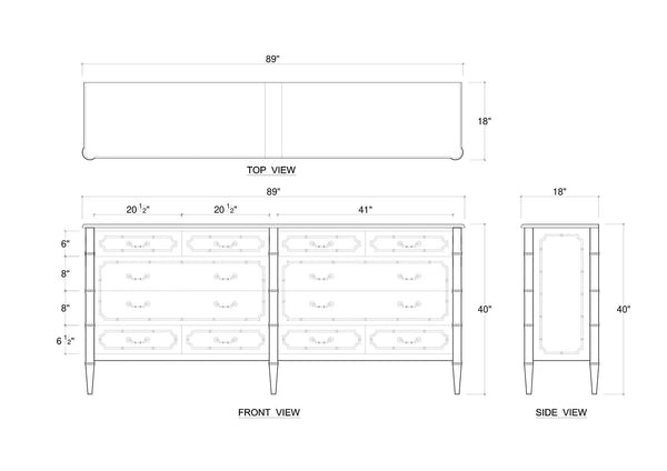 Chelsea 12 Drawer Dresser-Blue Hand Home