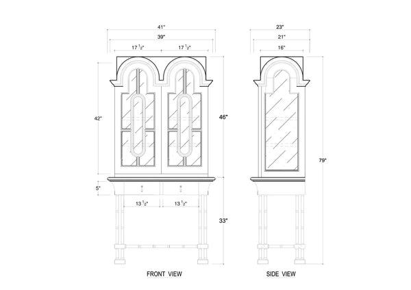 Farringdon Vitrine-Blue Hand Home