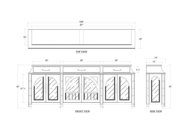 Farringdon Orangery Credenza-Blue Hand Home