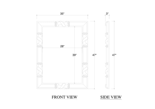 Limehouse Mirror-Blue Hand Home