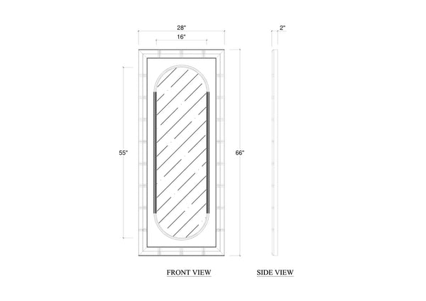 Large Farringdon Mirror-Blue Hand Home
