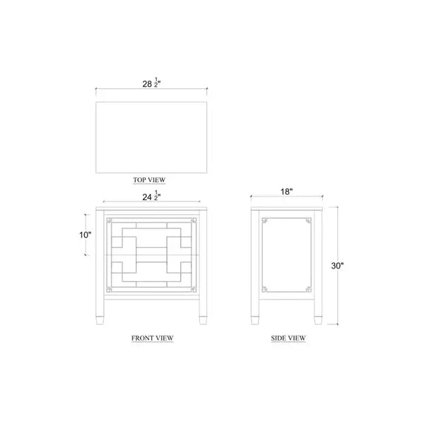 Knightsbridge Bedside Table-Blue Hand Home