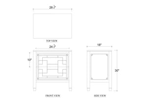 Knightsbridge Bedside Table-Blue Hand Home