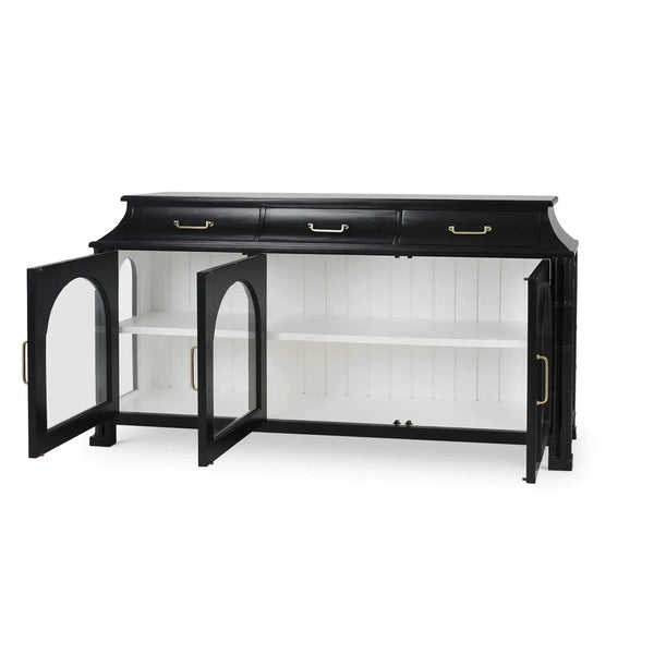 Farringdon 3 Door Orangery Cabinet-Blue Hand Home