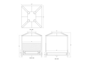 Knightsbridge 4 Poster King Bed-Blue Hand Home